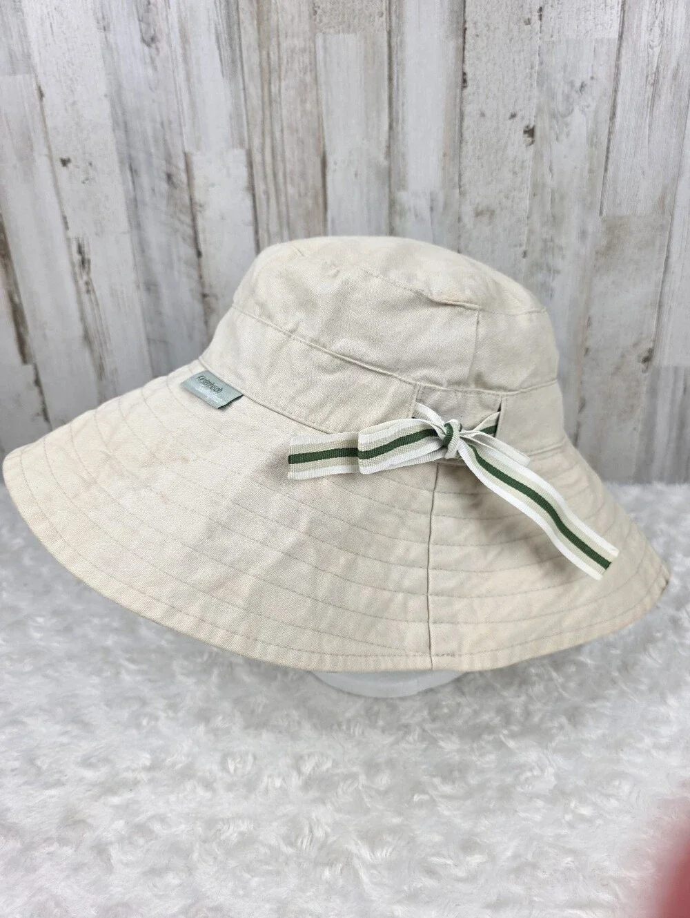 Kirstenbosch South Africa Bucket Hat Beige Linen Size Medium
